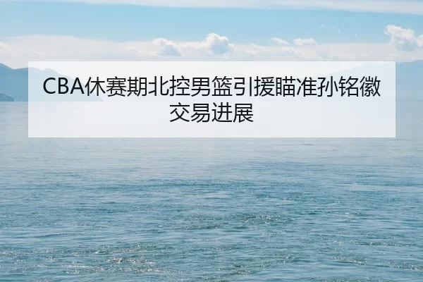 CBA休赛期北控男篮引援瞄准孙铭徽交易进展